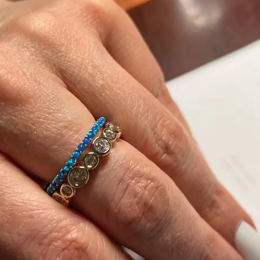 Celeste Gold Bezel Diamond Ring - Picture 3 of 12